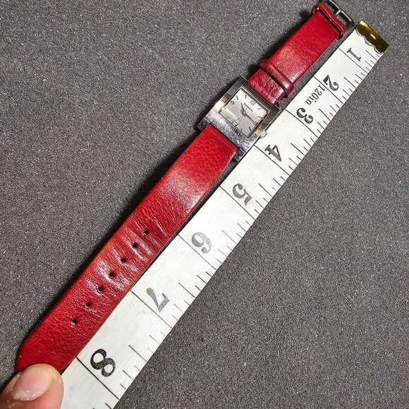 Fossil F2 Ladies Quartz Watch Silver Tone Rectangle Resd Strap Working ES-9584 - Picture 6 of 7